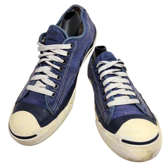 Converse Jack Purcell John Varvatos Mens Sneakers Size 7.5 Blue Canvas Rubber So - Picture 1 of 10